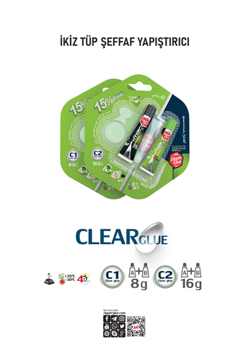 ZİPPER GLUE ŞEFFAF İKİZ YAPIŞTIRICI PLASTİK SERAMİK   PK:15 